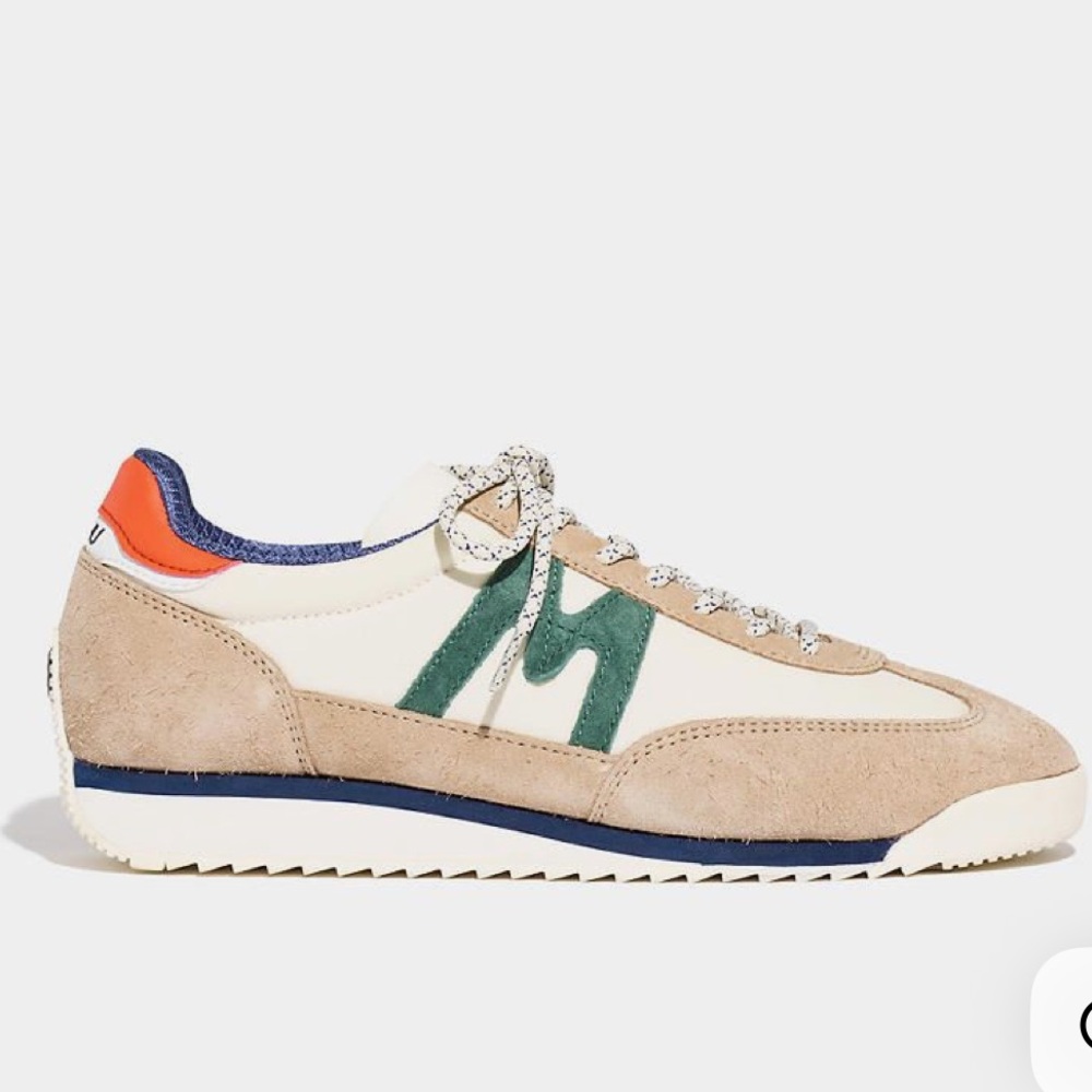 Madewell Karhu Tan and Green Sneakers 6.5, 7